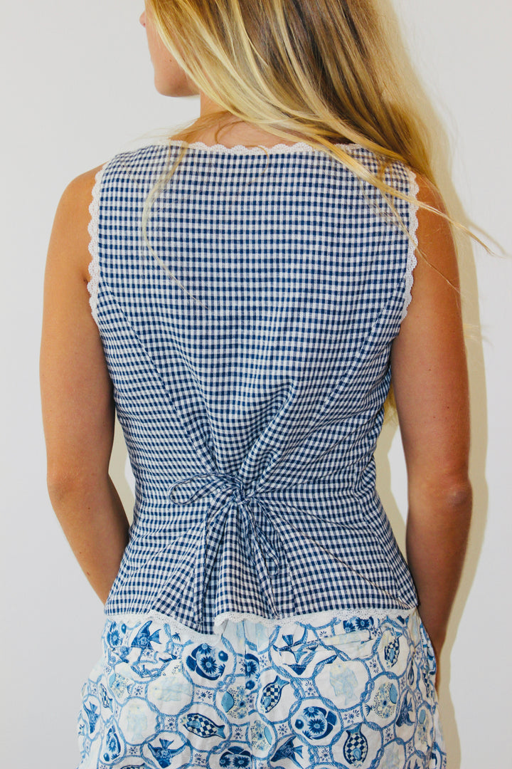 Maeve  | Amela Gingham Top, 4