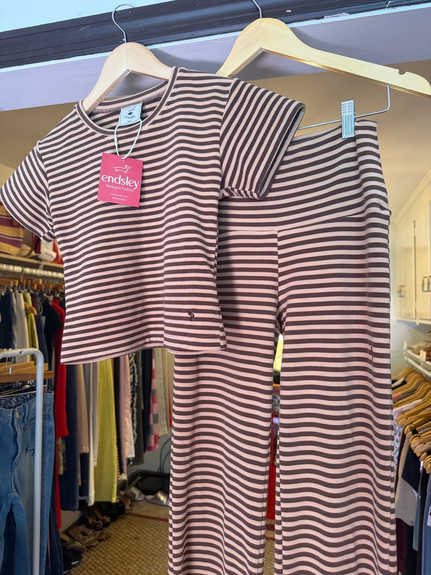 Saint Paradiso | Striped Stretch Set, S