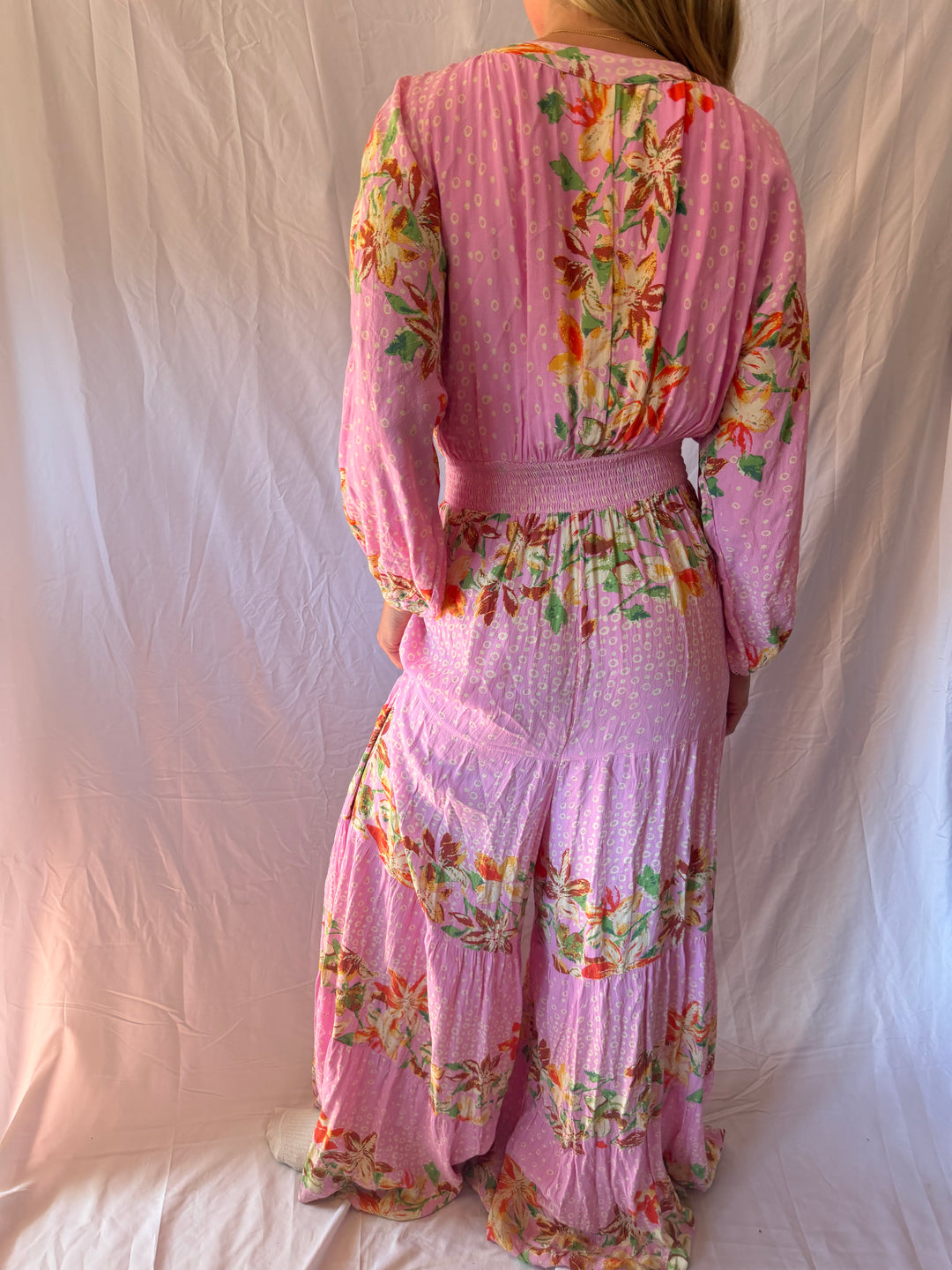 Free People | Floral Long Pant Suit Maxi, S