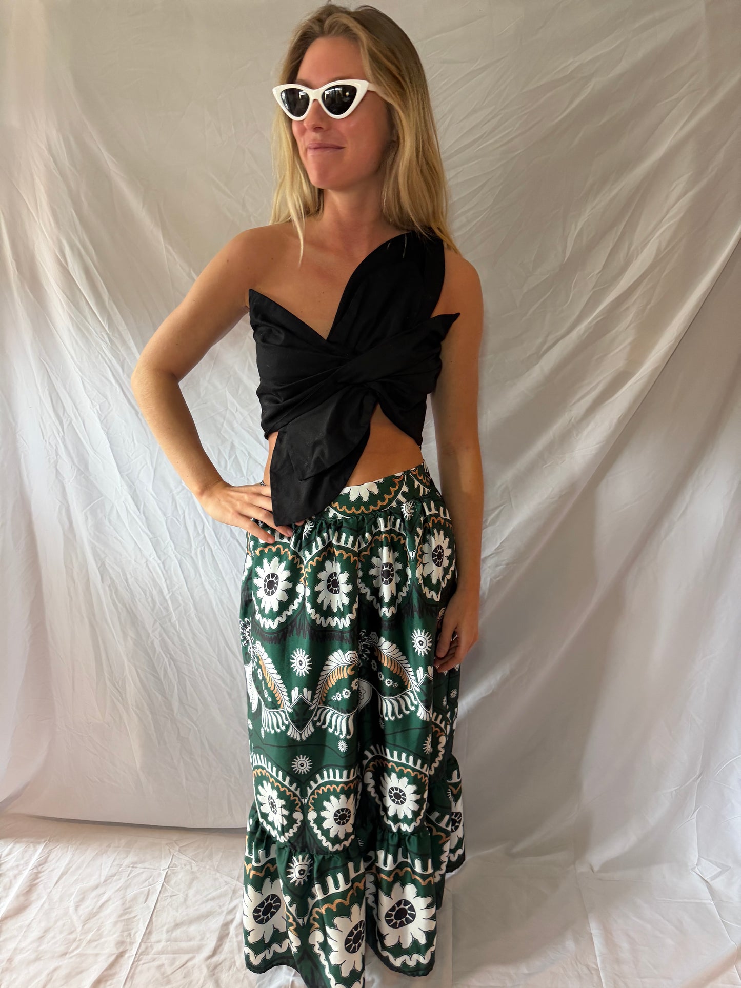 Philosophy | Patterned Midi Flowy Skirt, S/P