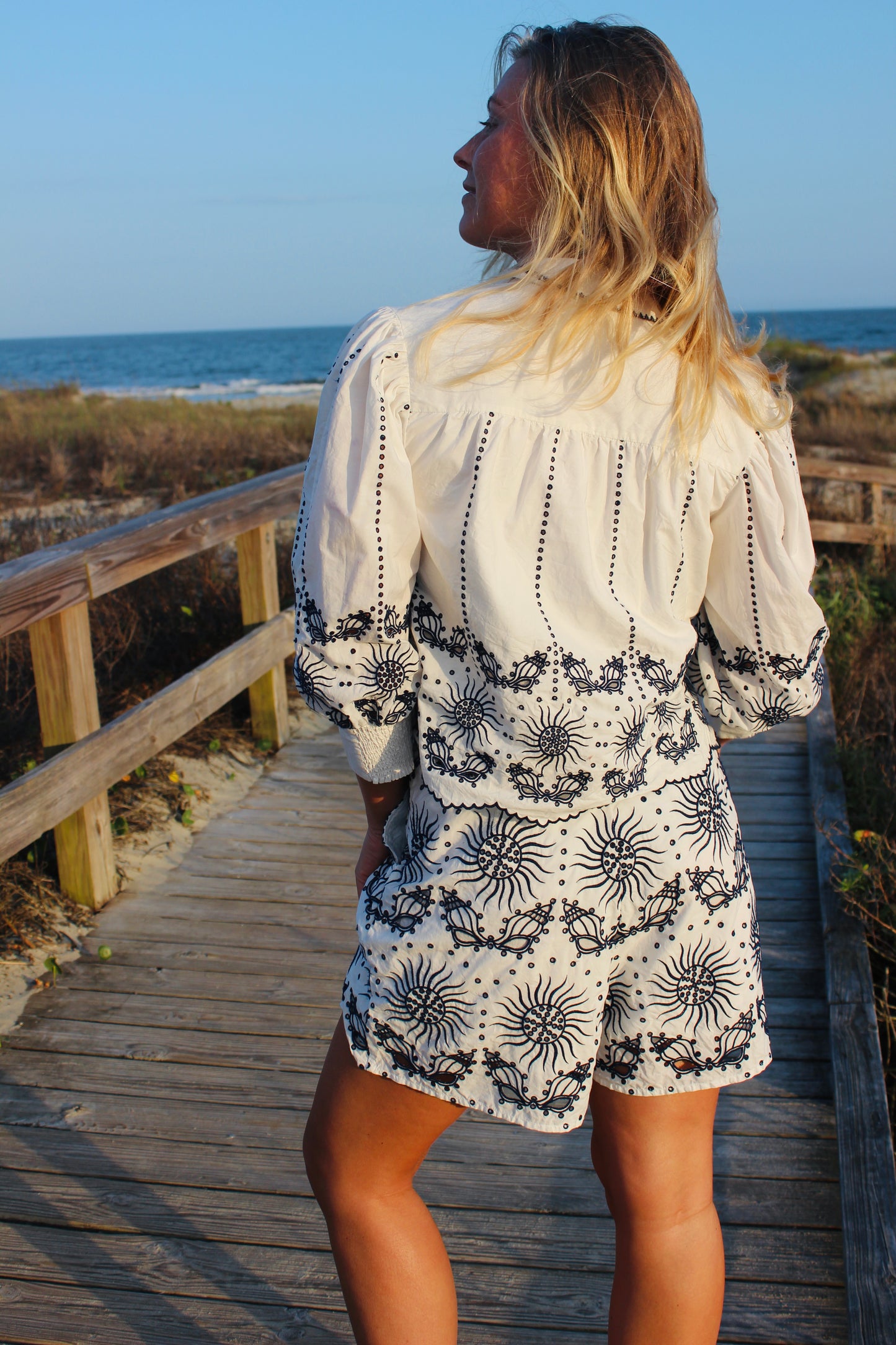 Carolina K | Button Long Sleeve + Shorts, S