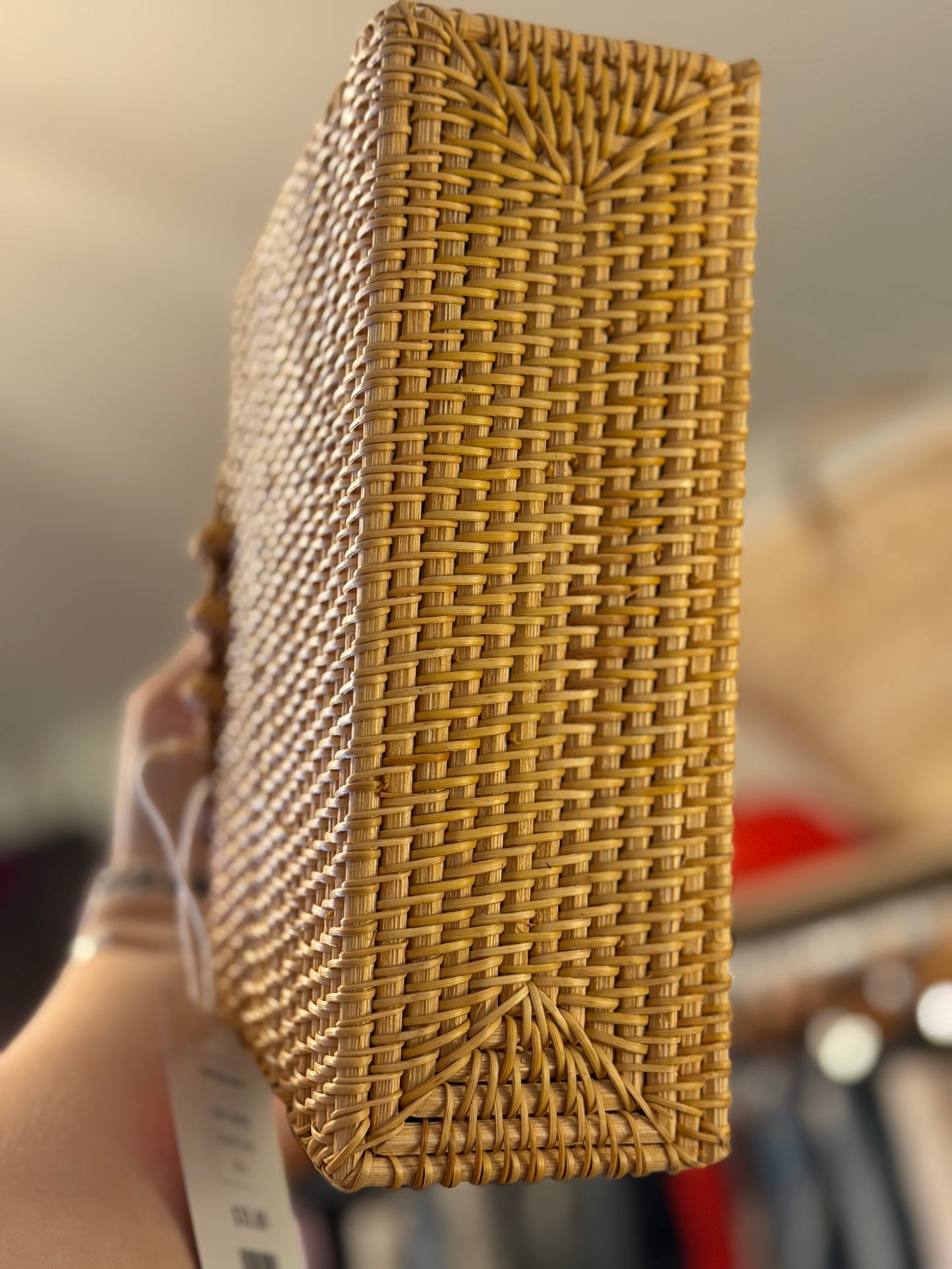 J Crew | Rattan Round Handle Bag