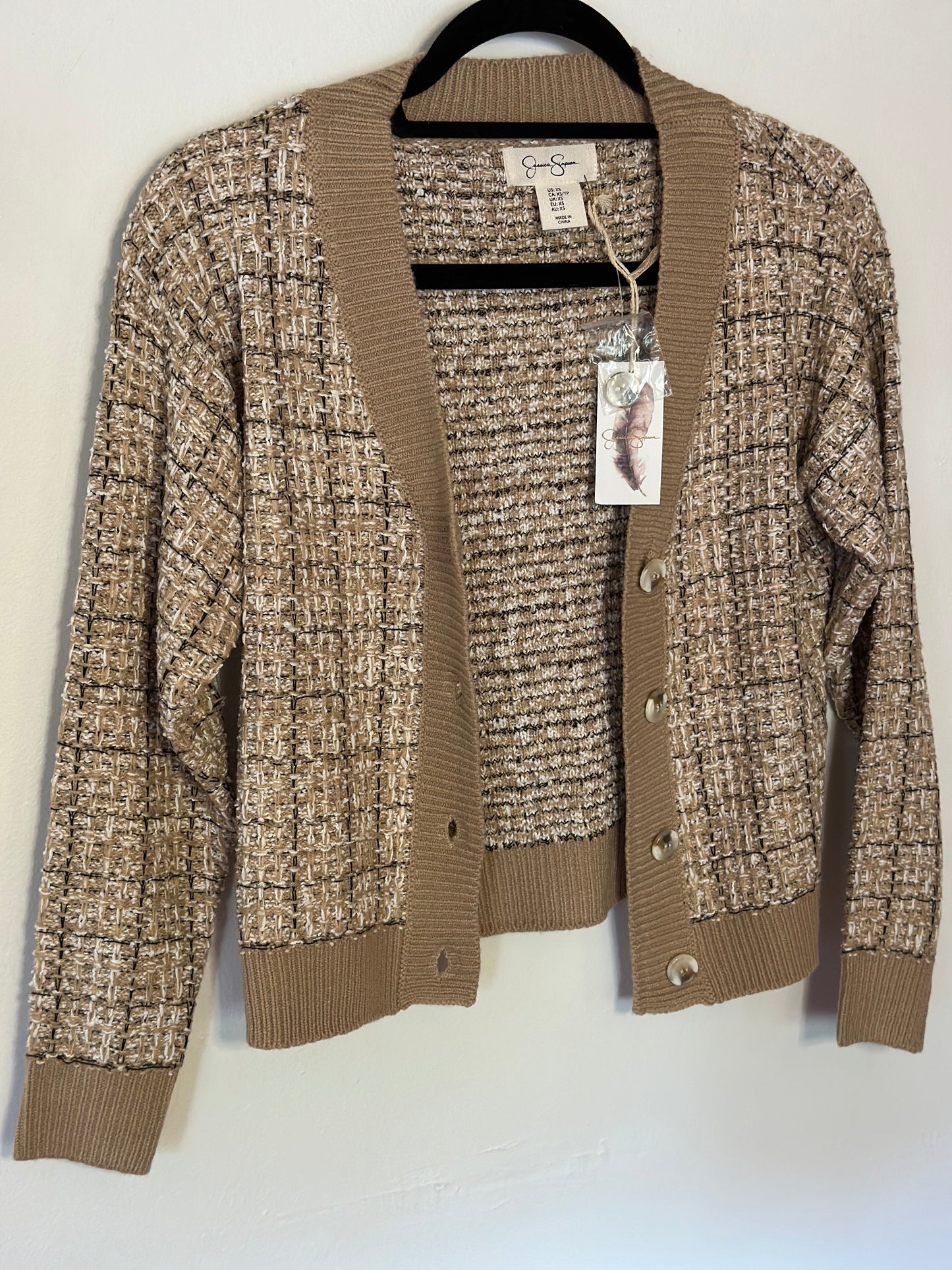 Jessica Simpson | Plaid Knit Cardigan