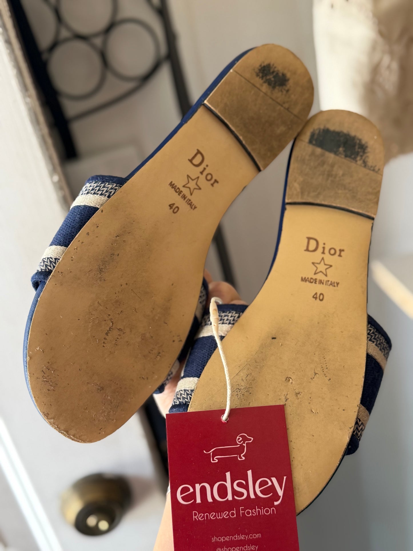 Christian Dior | Slip on Sandals, 40 (9/9.5)