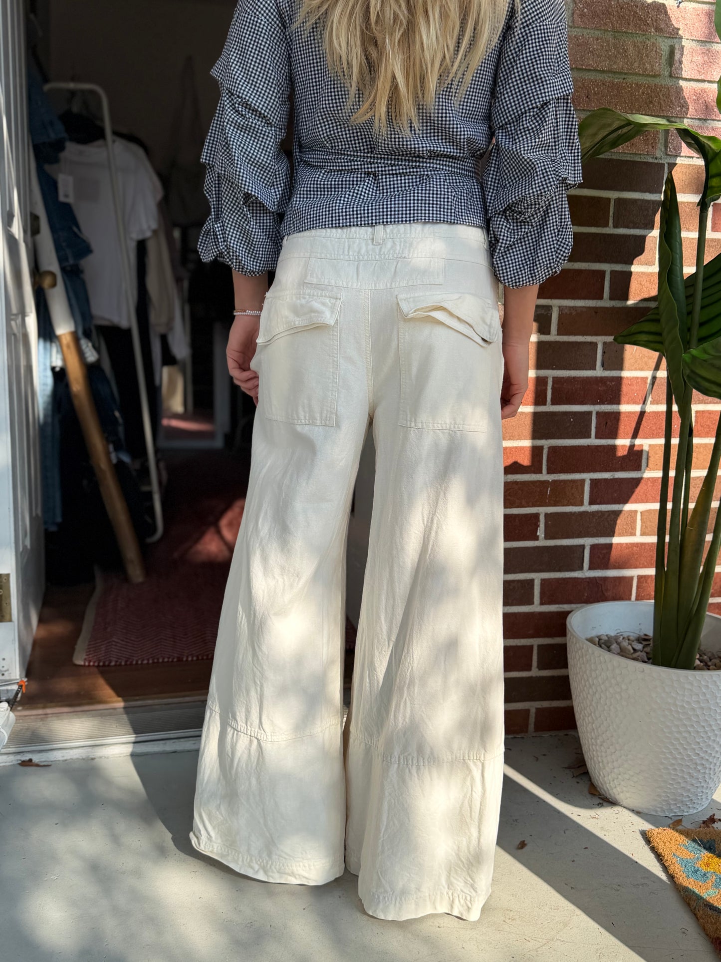 Free People  | Wide Leg Flowy Pants, 6