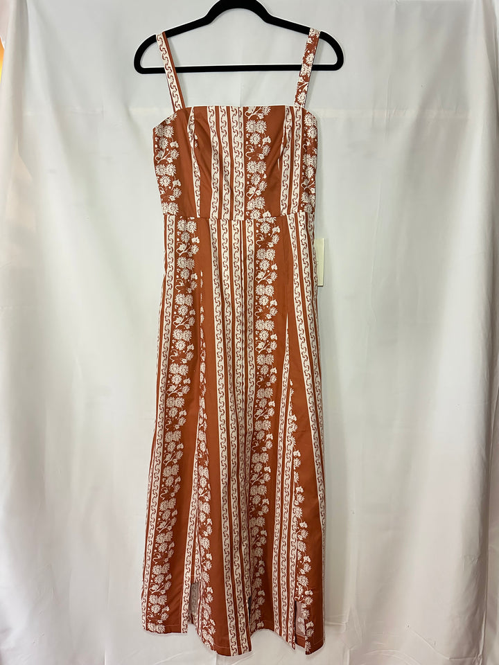 Parterre | Orange Floral Maxi Dress, XXS