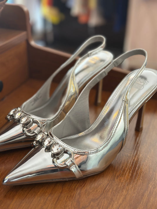 ASOS | Chrome Heels