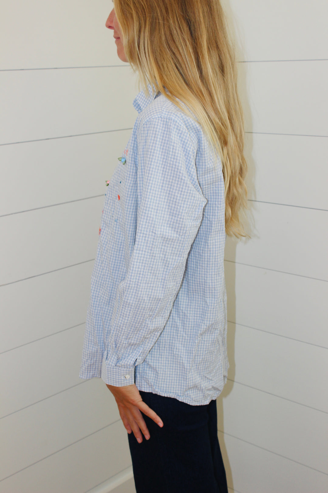 "A" embroidered Button Down