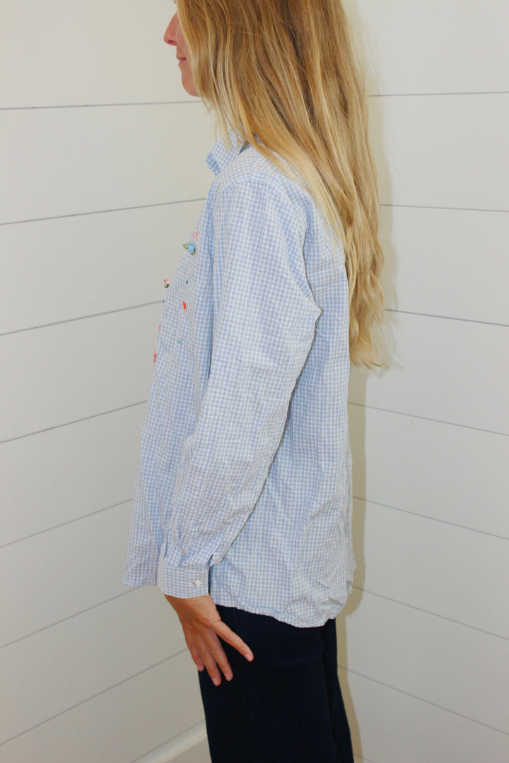 "A" embroidered Button Down