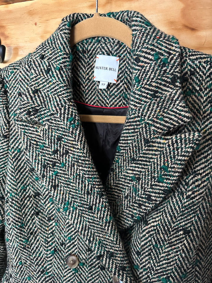 Hunter Bell | Wool Blend Herringbone Half Coat, XS