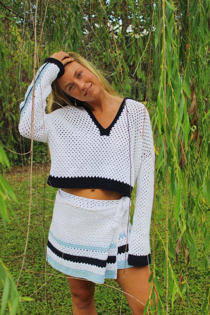 The Upside Down | Wrap Knit Skirt + Sweater, 8