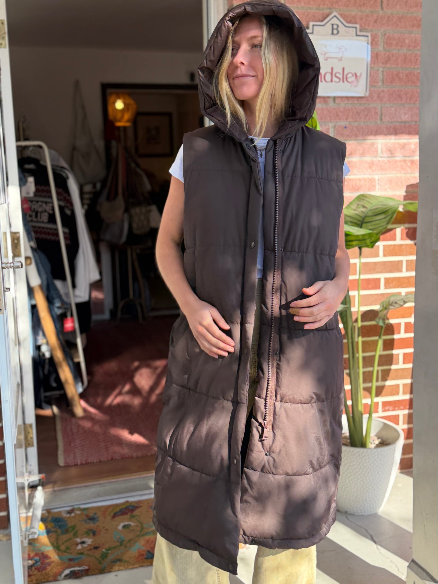 .Object | Long Puffer Vest, M