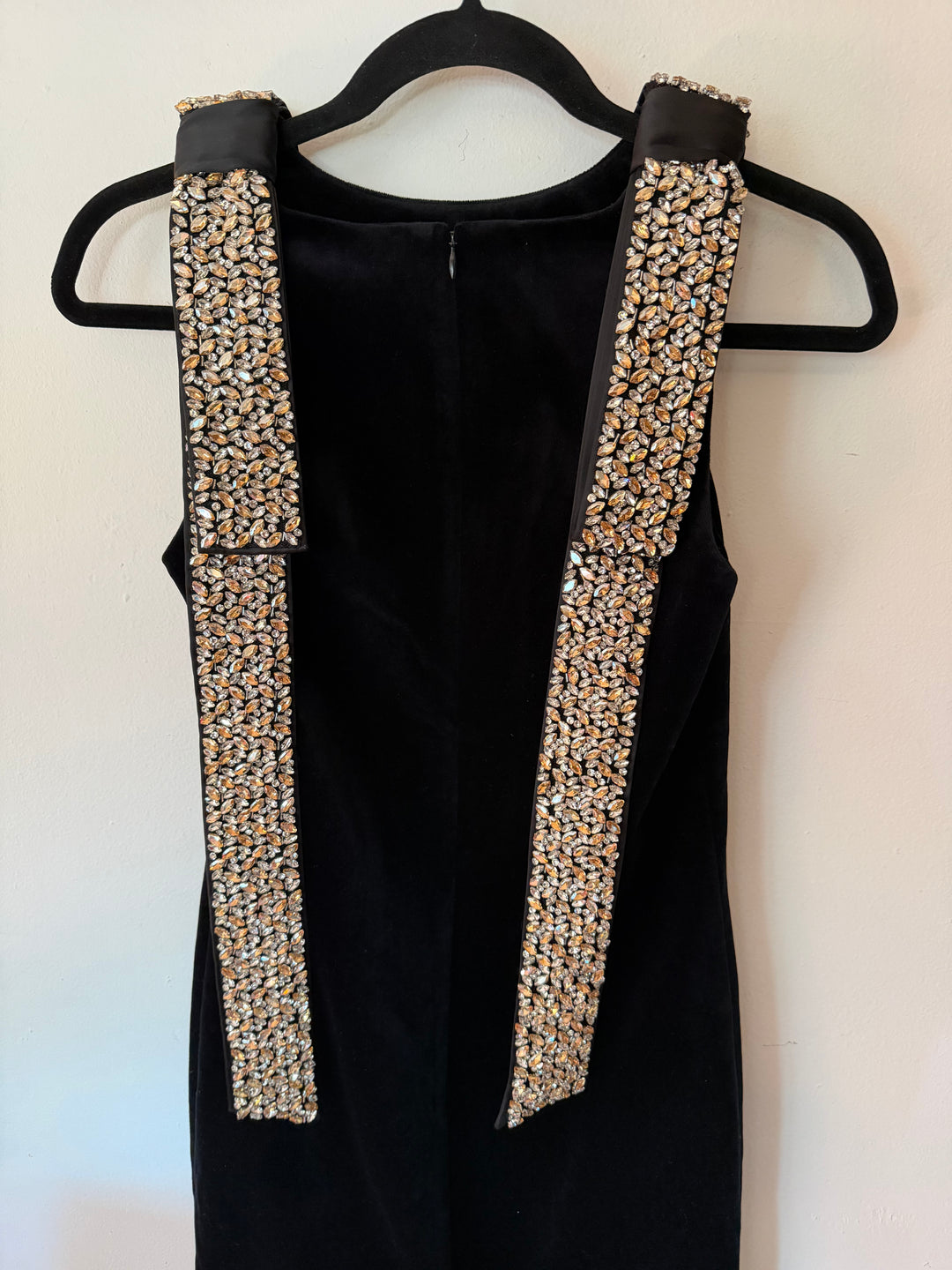 Tuckernuck | Black Velvet Embellished Viola Dress, XXS