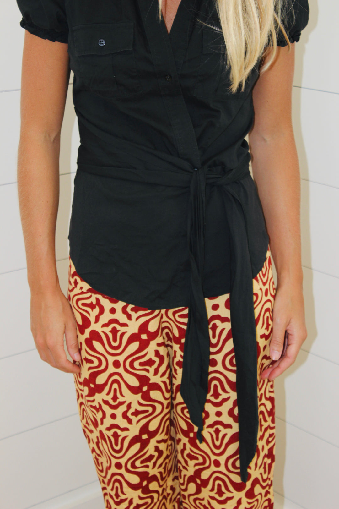 Button Down Wrap Top