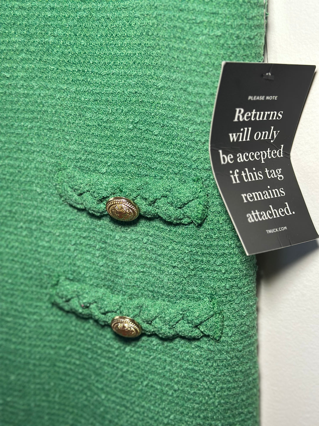Tuckernuck | Emerald Green Tweed Jackie Dress