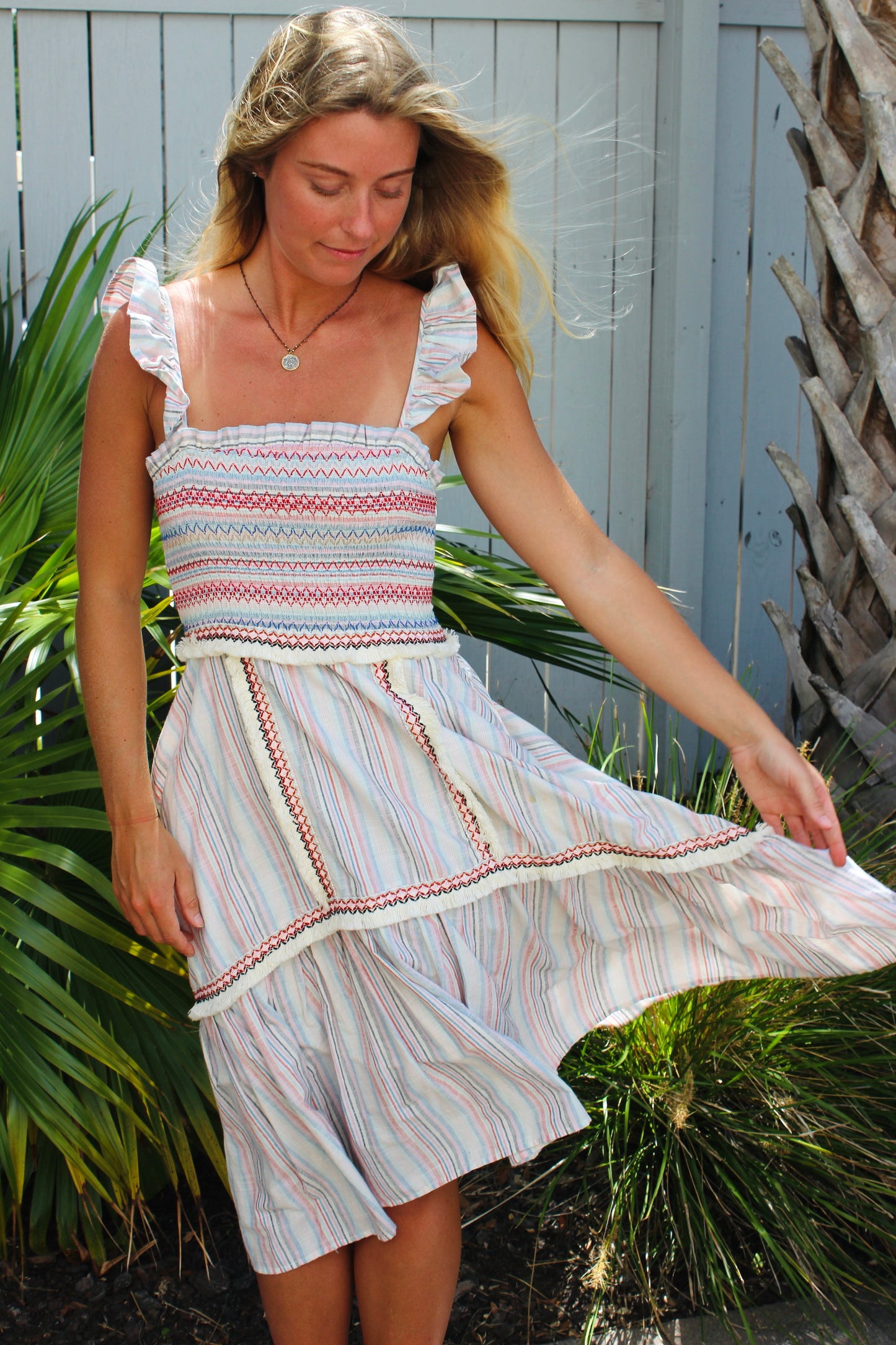 Allison | Stiped Midi Dress, M