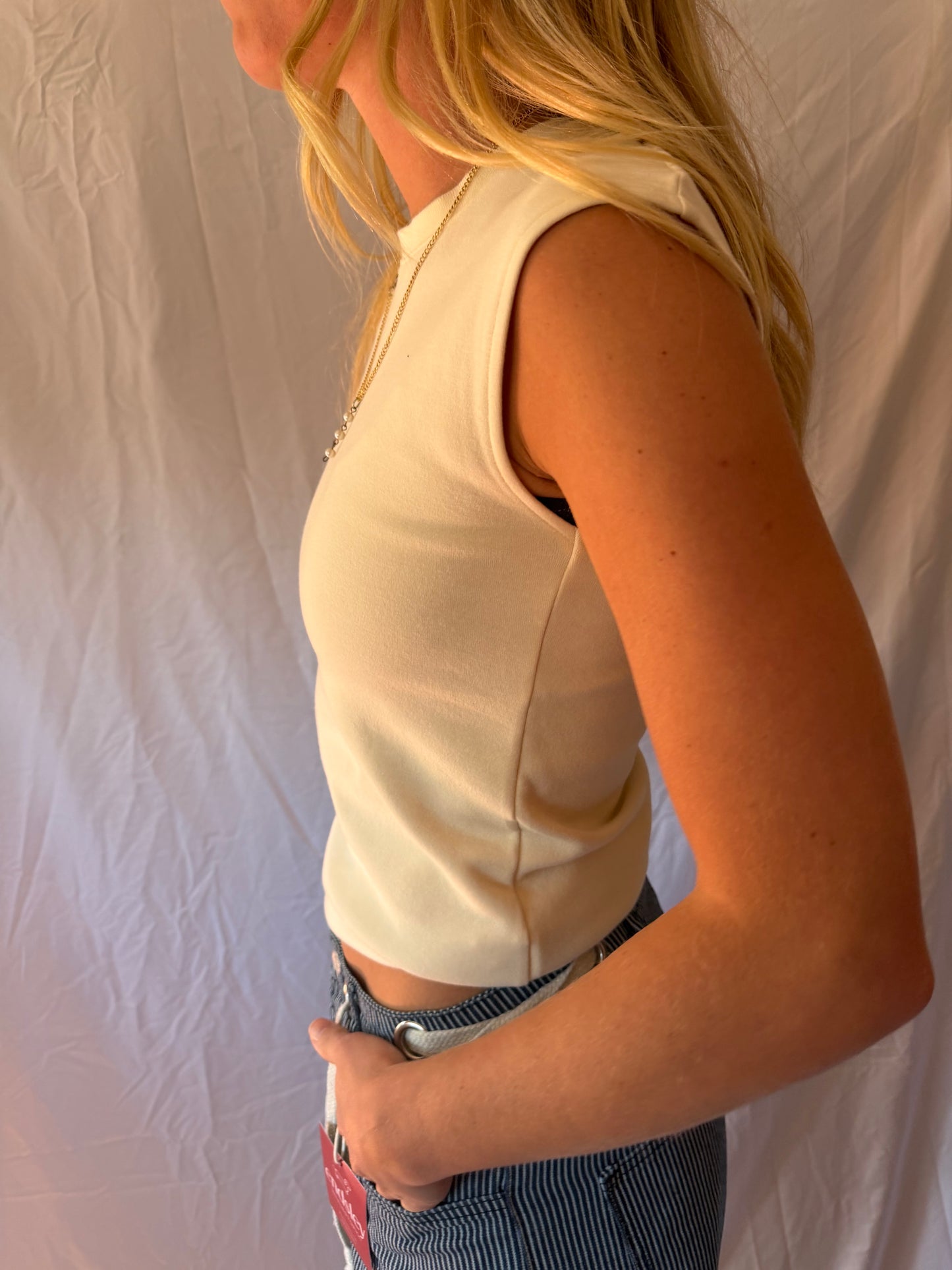 Zara | Cream Tank Top, M