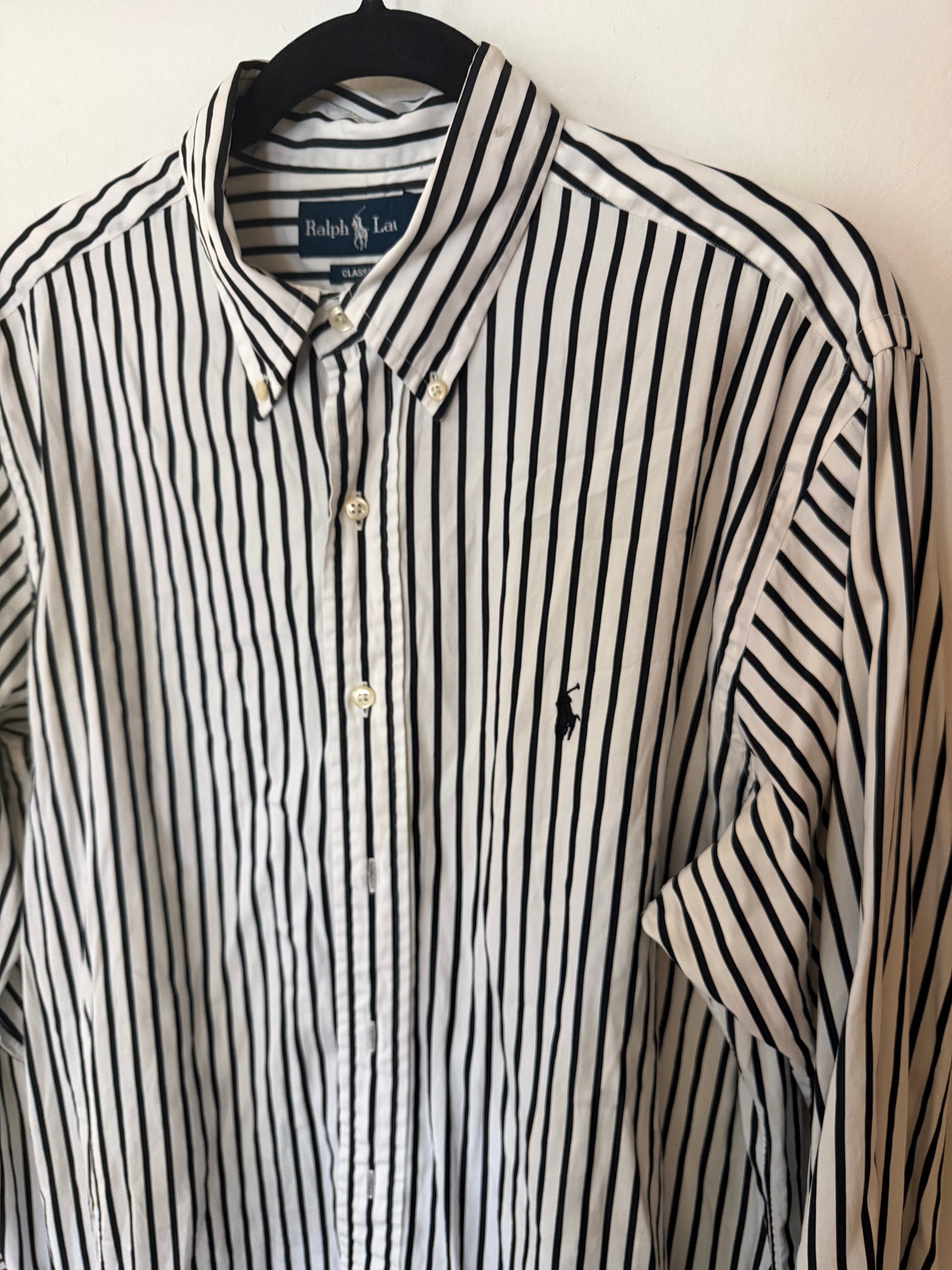 Ralph Lauren | Navy Striped Button Down, L