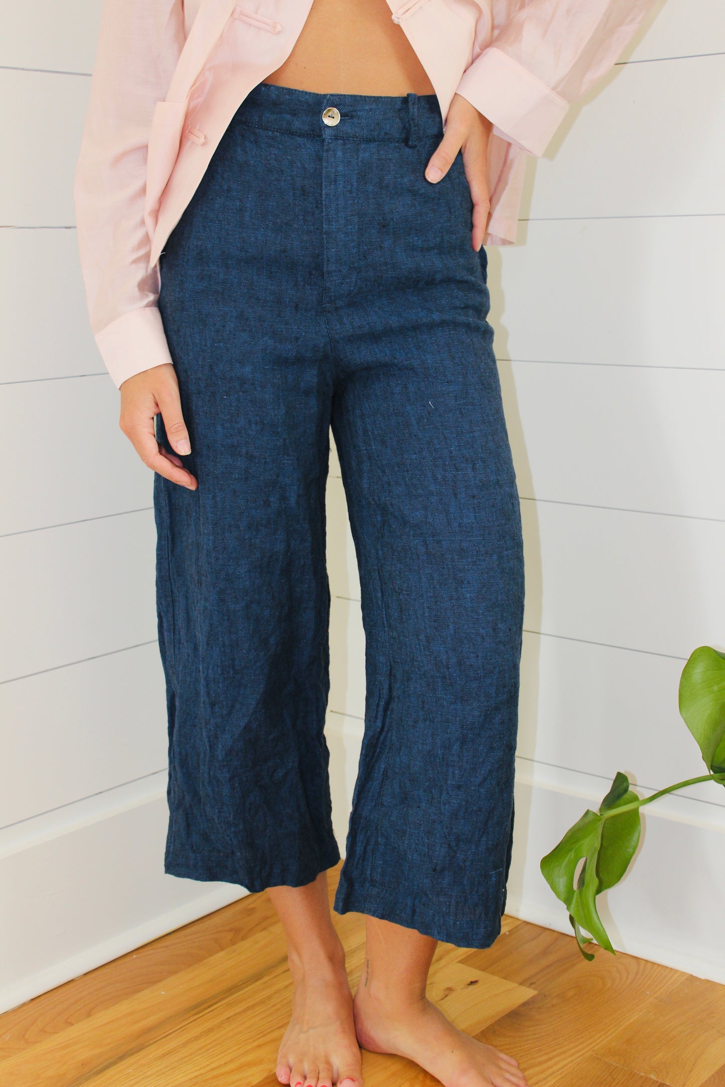 Zara | Linen Capri Pants, XS