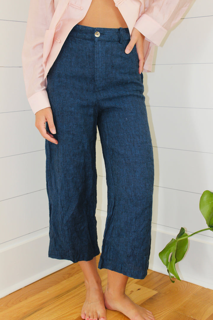 Zara | Linen Capri Pants, XS