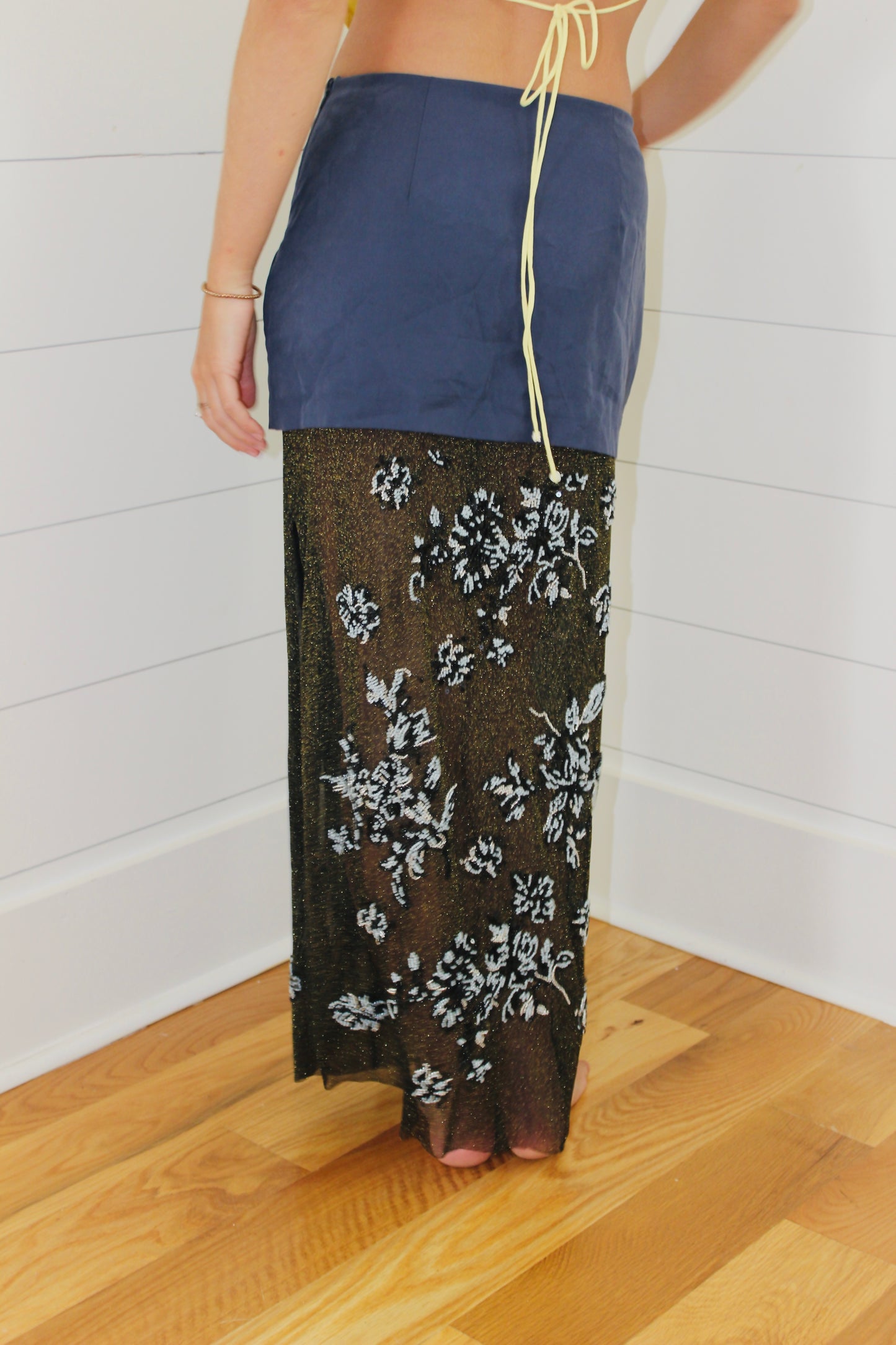 Zara | Beaded Combination Skirt, S