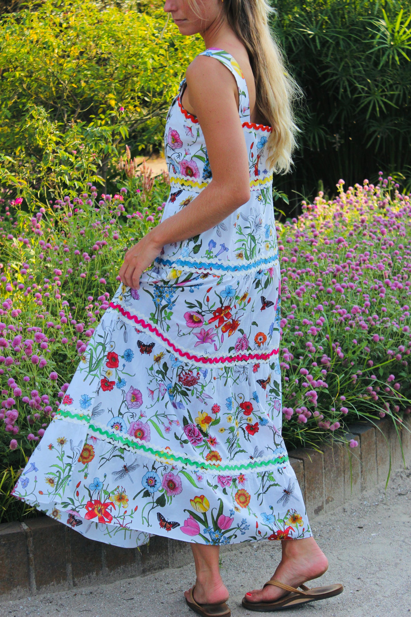 J. Mclaughlin | Floral Printed Maxi Dress, 4 (runs big)