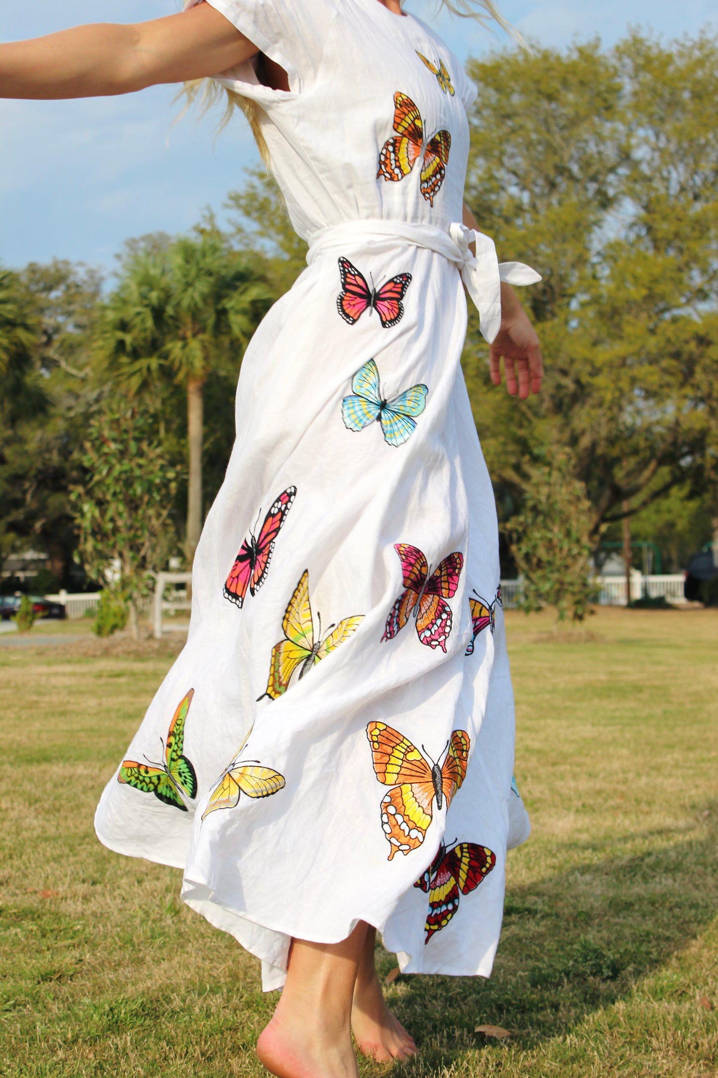 Fanm Mon | Butterfly Papiyon Maxi Dress, L
