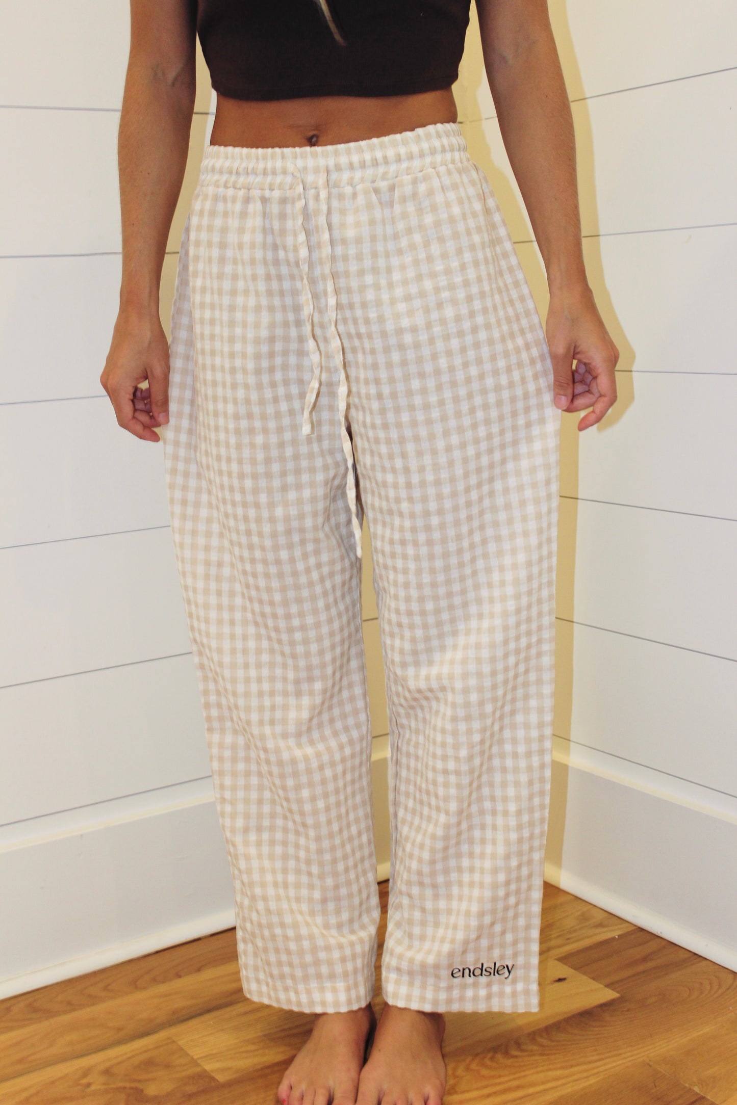 Endsley | Logo Gingham Pants, S