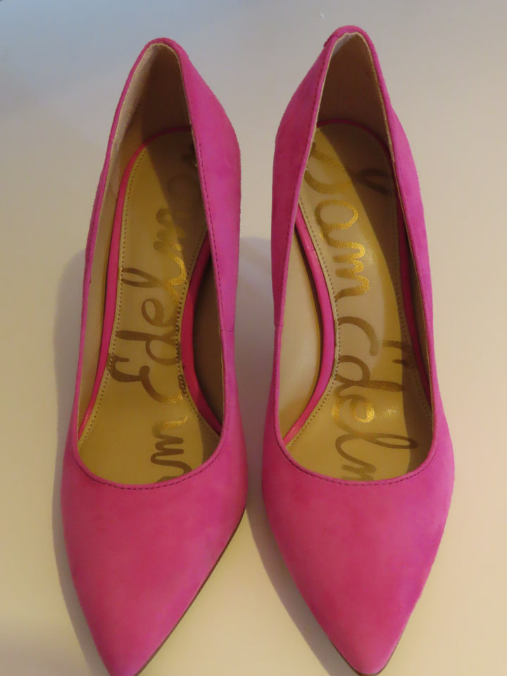 Sam Edelman | Hazel Pointed Toe Pump Hot Pink | Suede