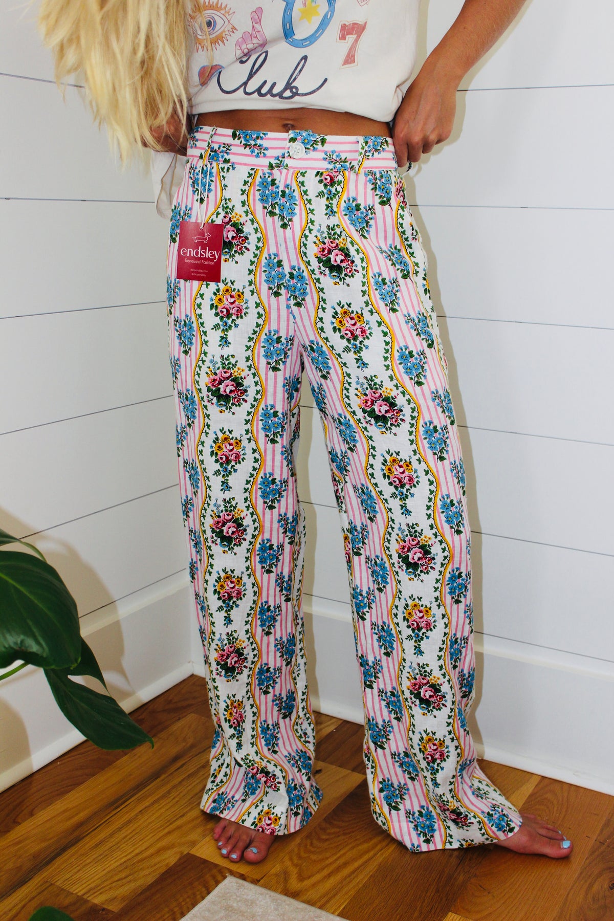 Pink City Prints | Vintage Bouquet Gabi Pants, XS