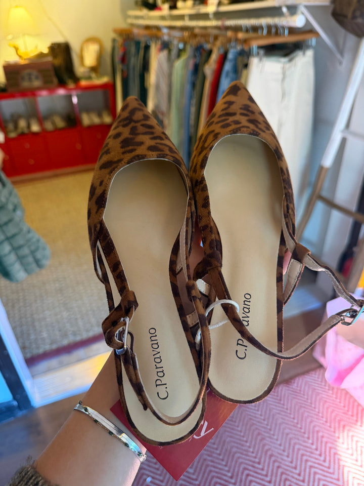 C. Paravano  | Sleek Slingback FLats, 37.5