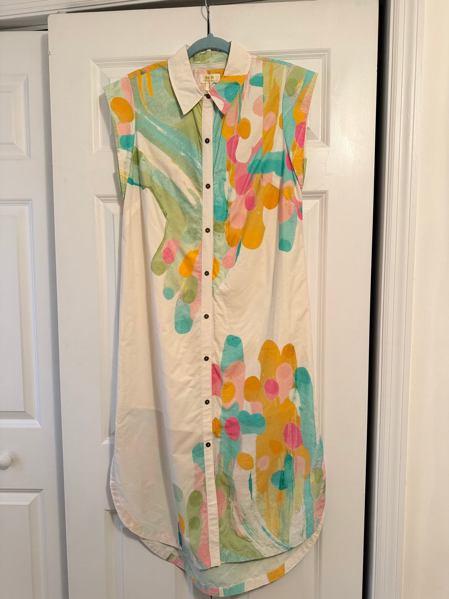 Maeve | Sleeveless Button Down Dress, S