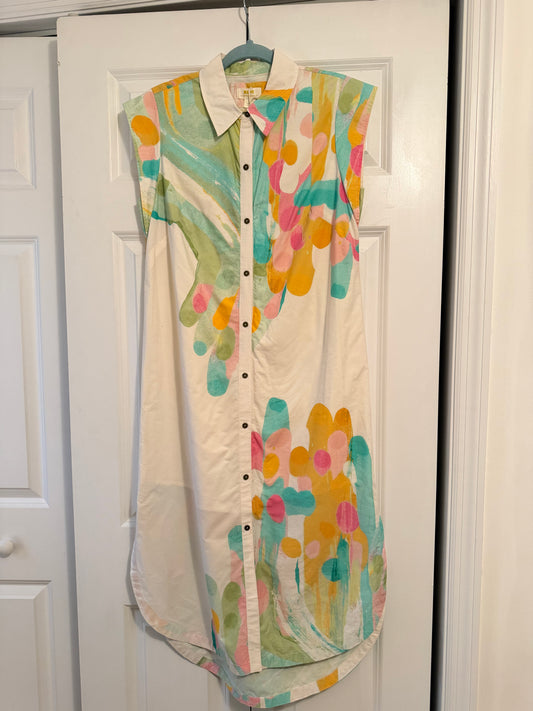 Maeve | Sleeveless Button Down Dress, S