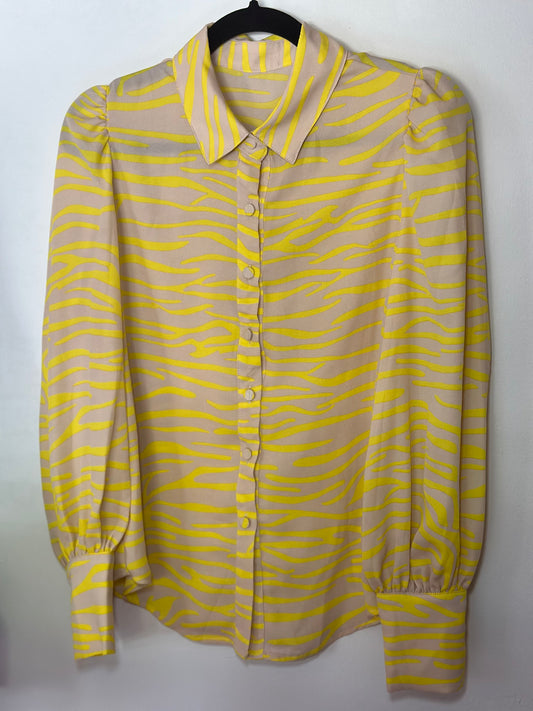 Yellow Zebra Satin Top