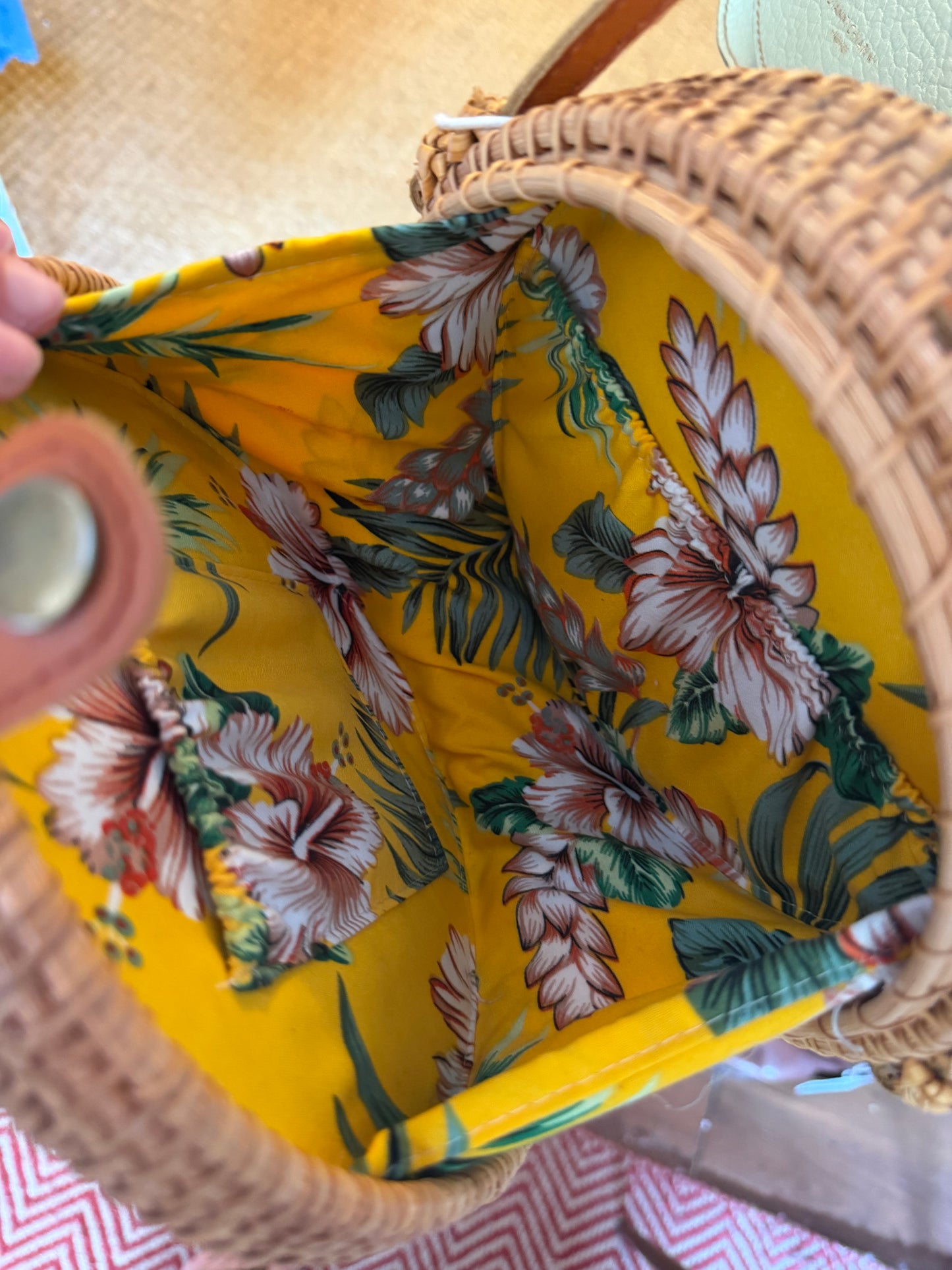 Endsley | Rattan Round Crossbody Bag