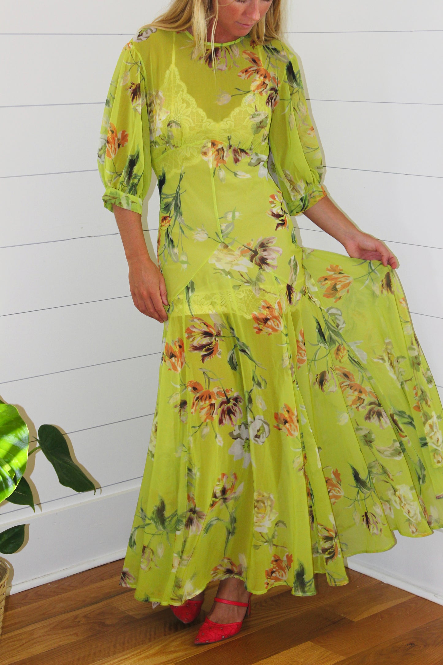 Asos | Floral Sheer Dress, S