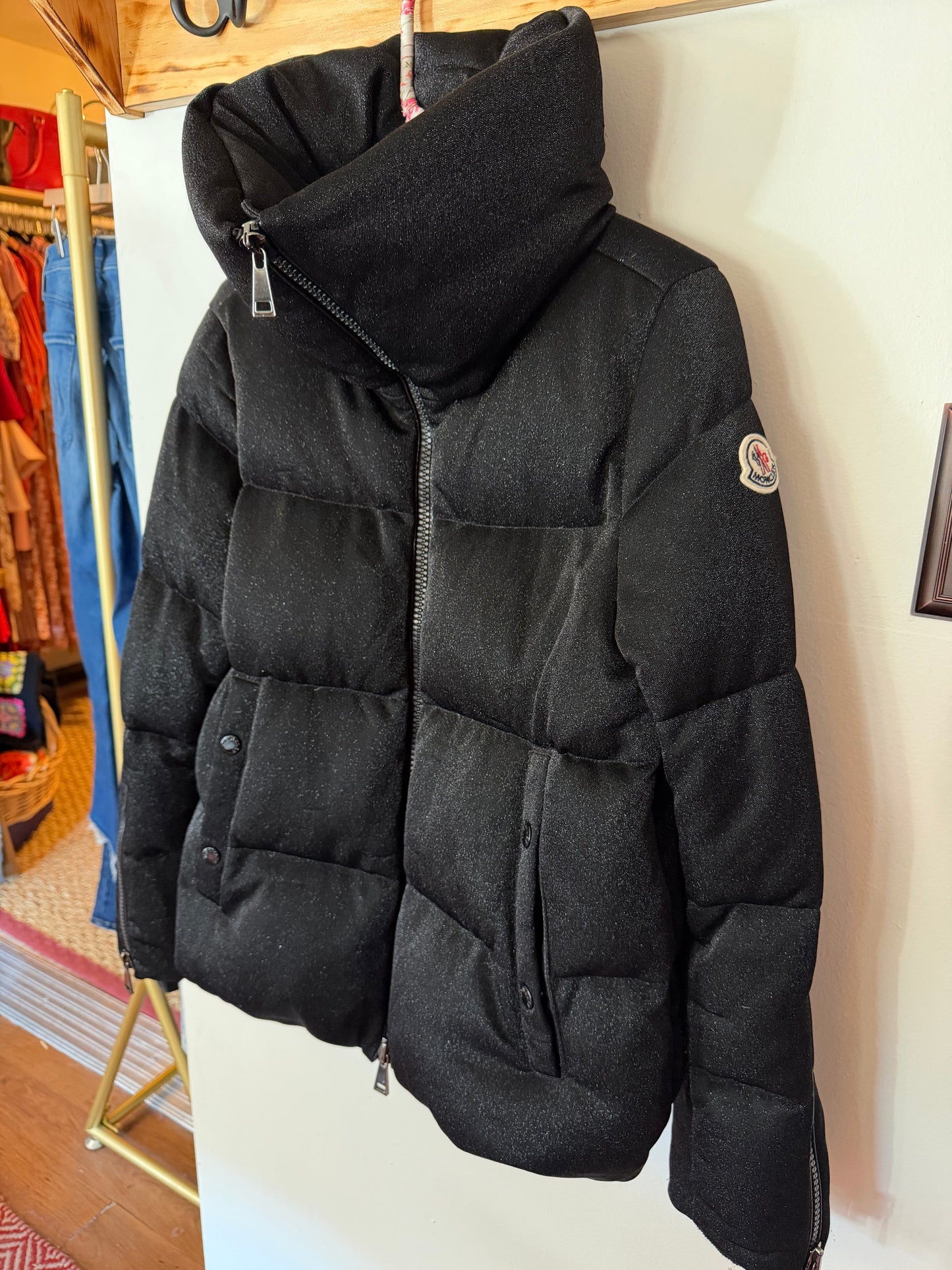 Moncler | Bandama Giubbotto Glitter Down Puffer Jacket