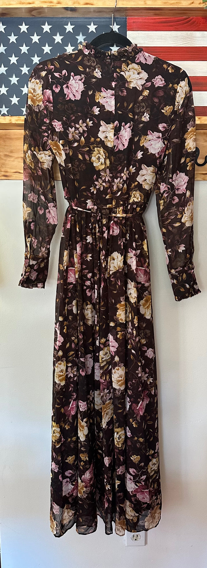 Gal Meets Glam | Maxi Floral Long Sleeve Dress, 2
