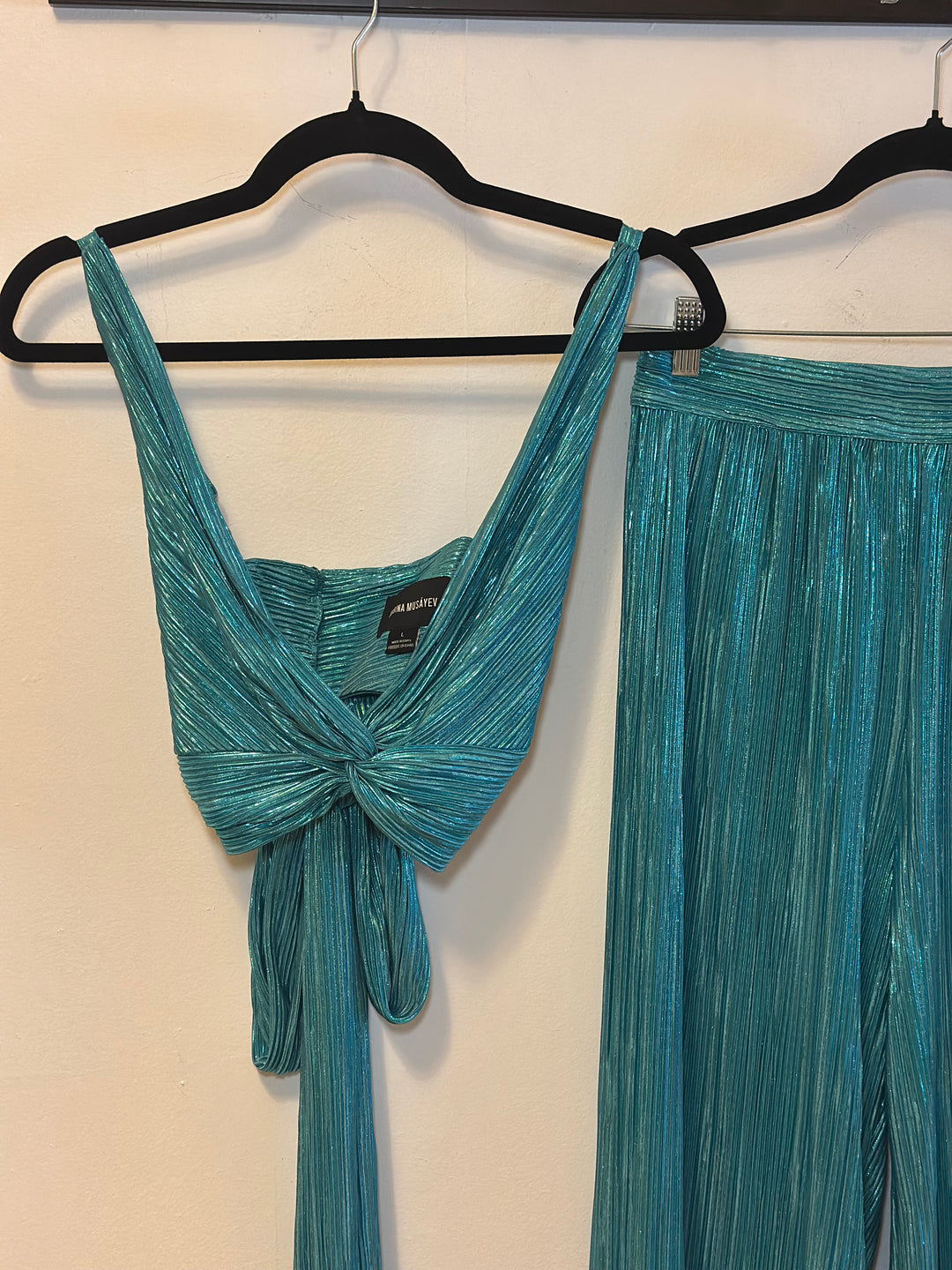 Sabina Musáyev | Shimmery Aqua Set