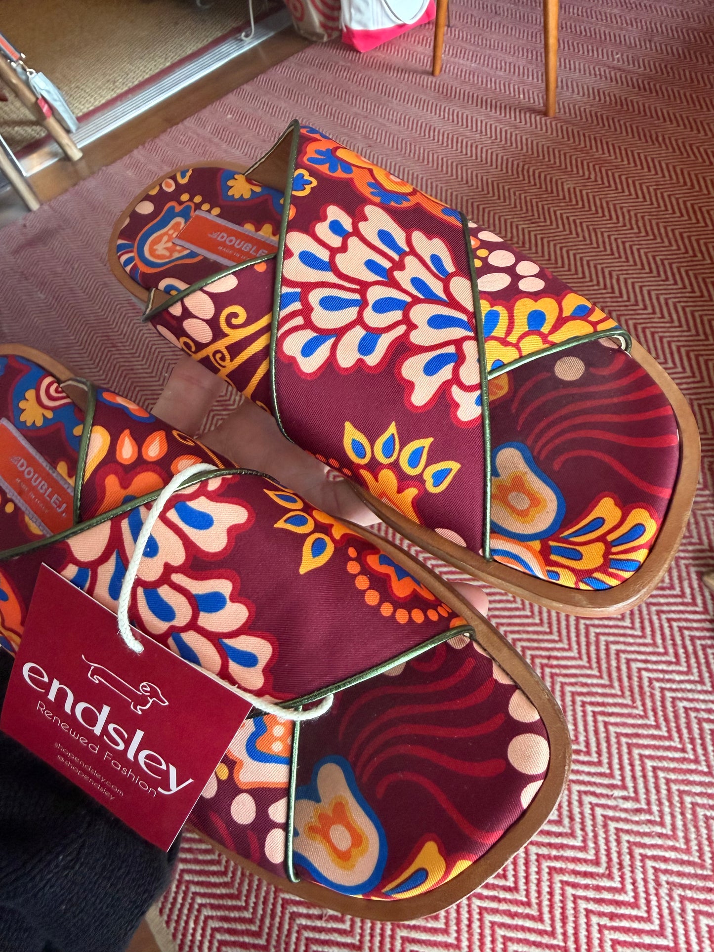 La Double J | Colorful Pattern Sandals , 37