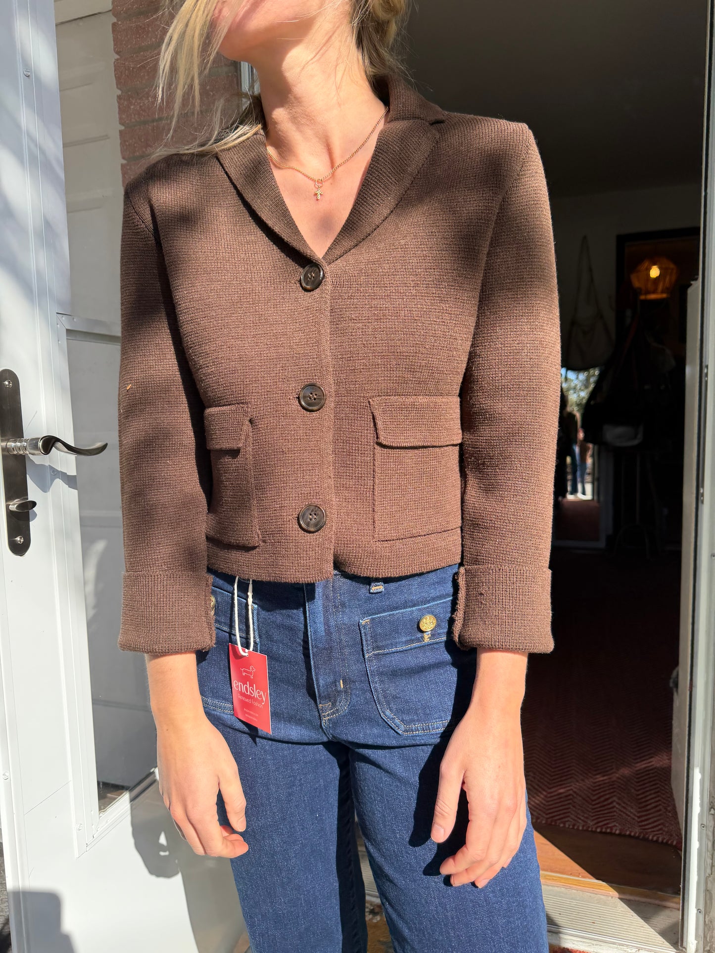 ZARA | Collared Cardigan, S