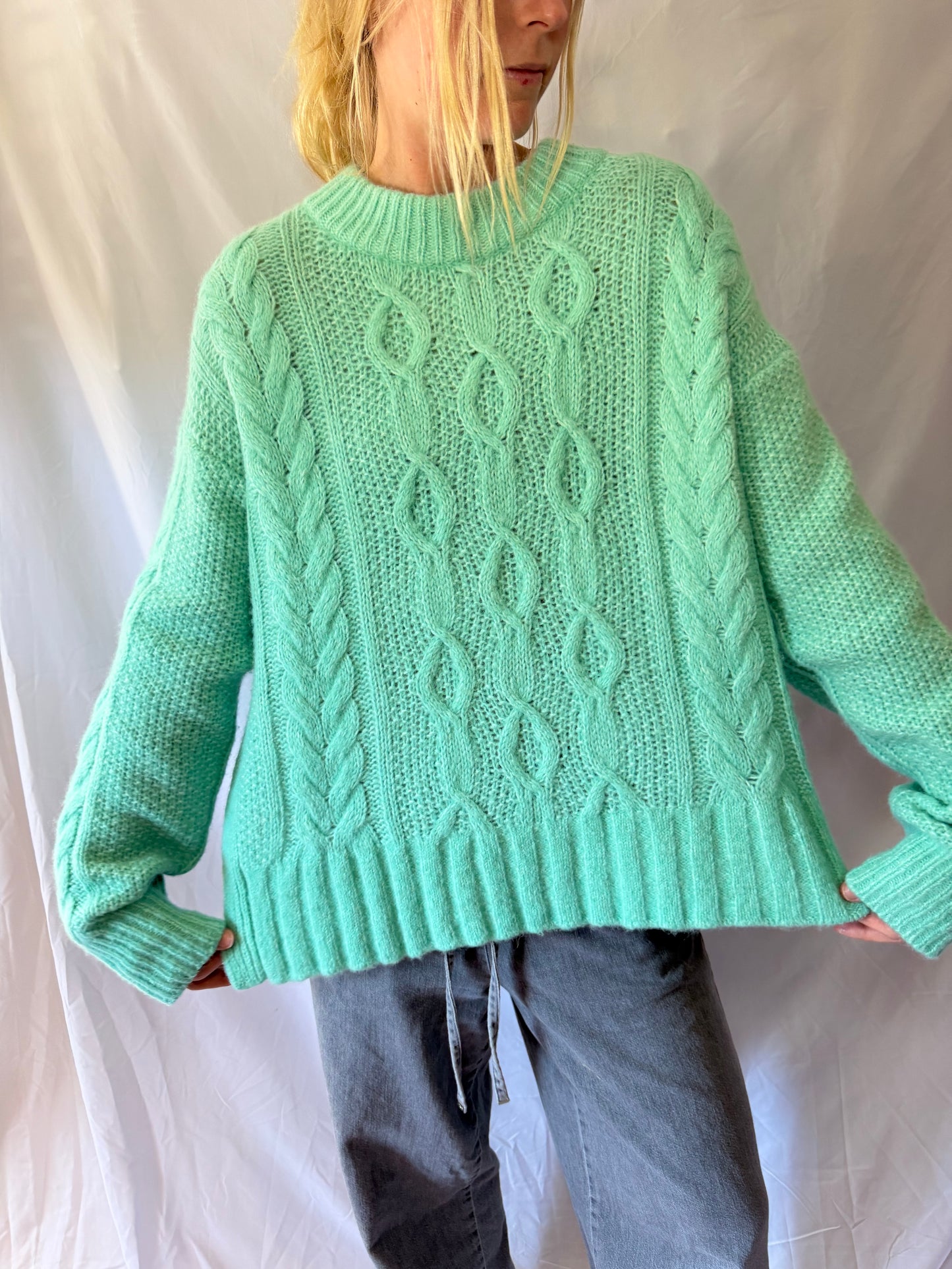 Everlane | Chunky Wool Cotton Alpaca Sweater, L