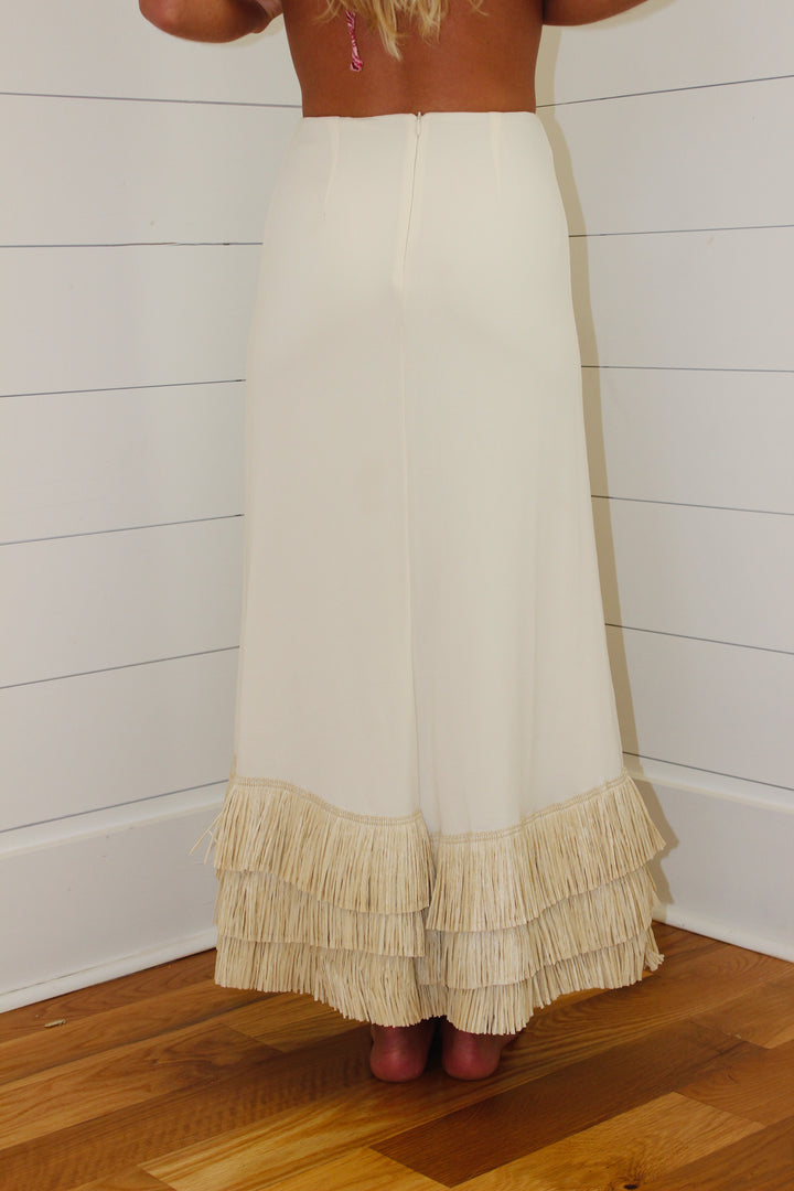 Raffia Midi Skirt