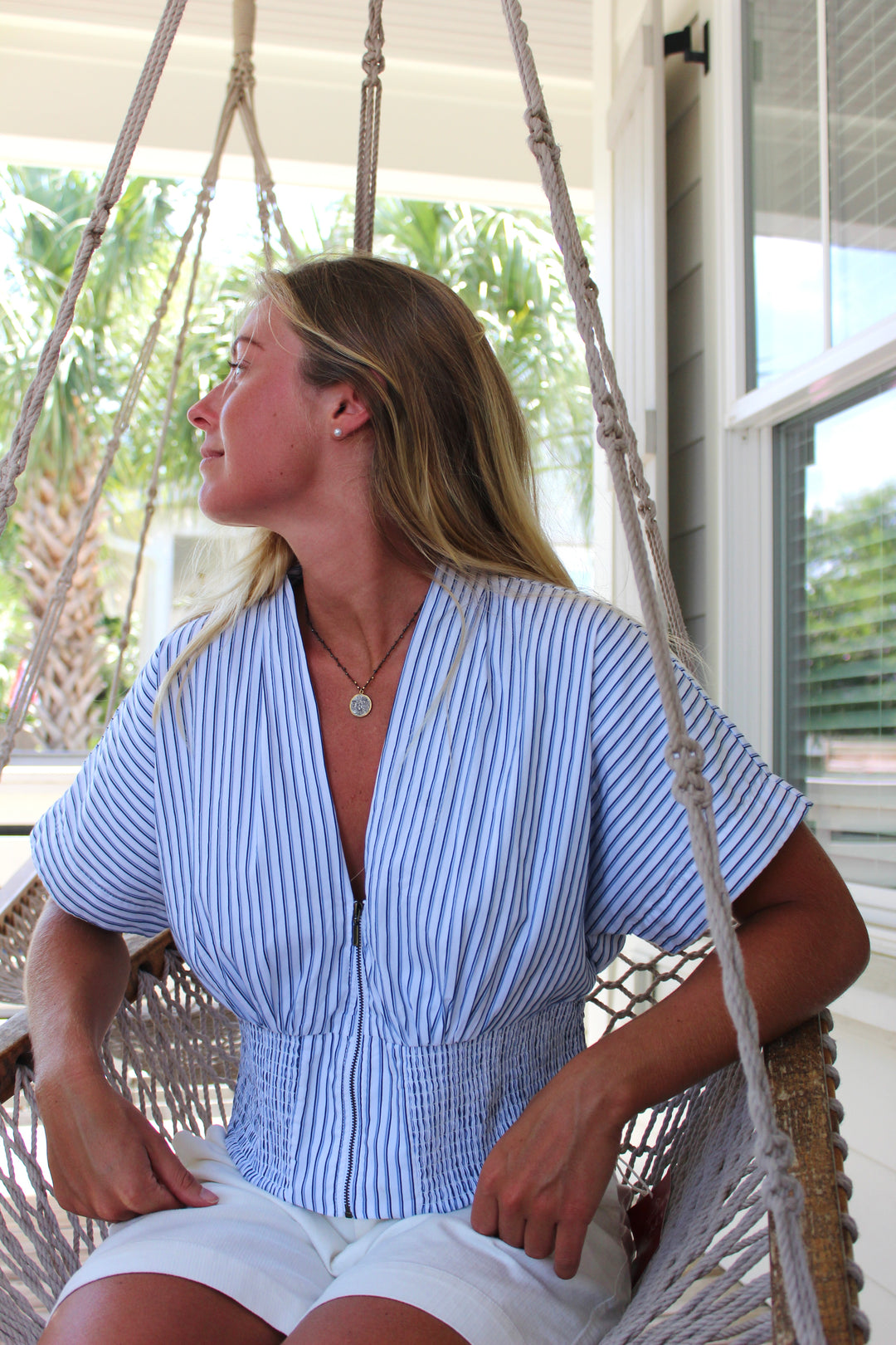 Maeve | Striped Top, L