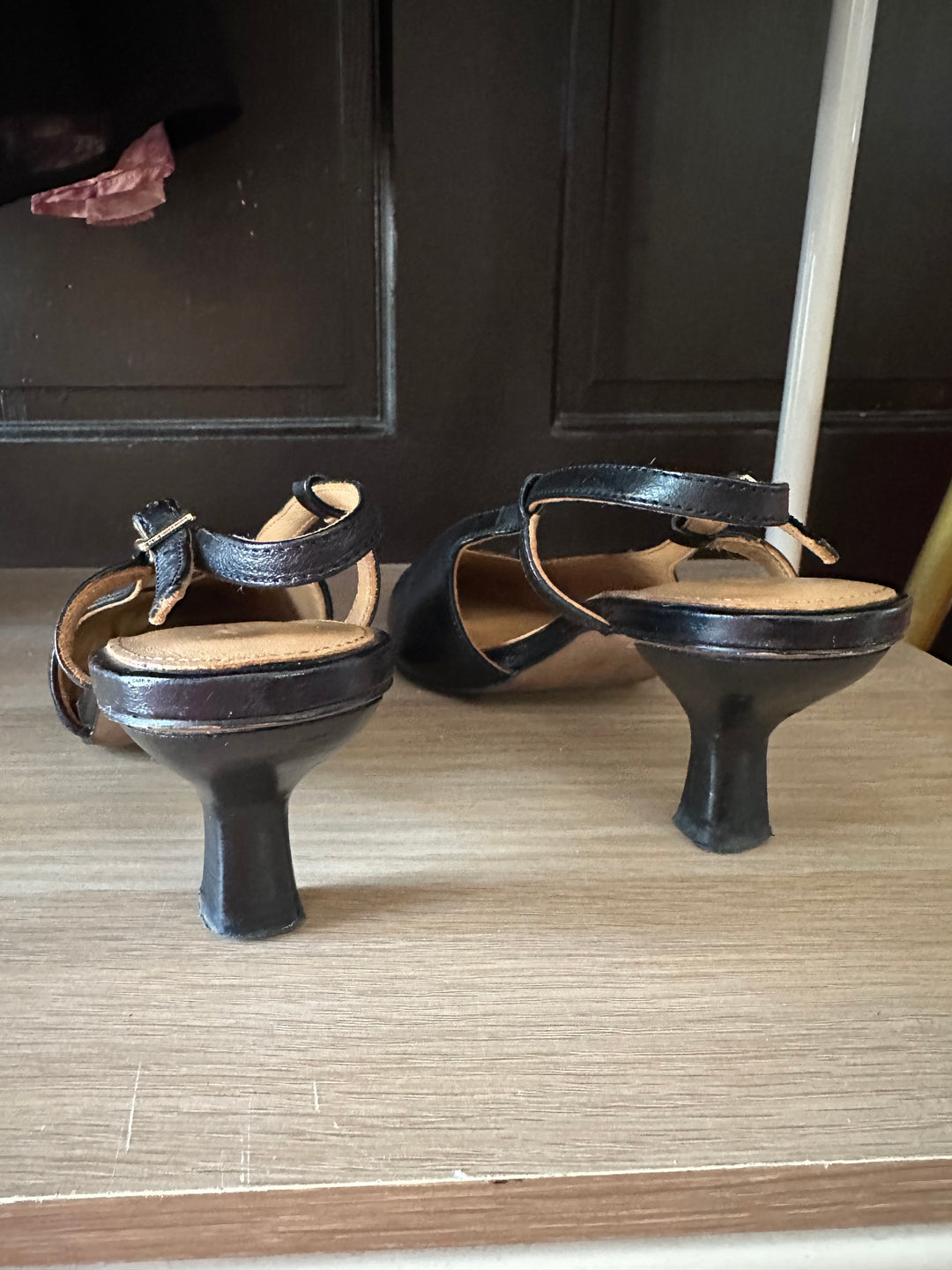 Madwell | Black Leather Kitten Heels