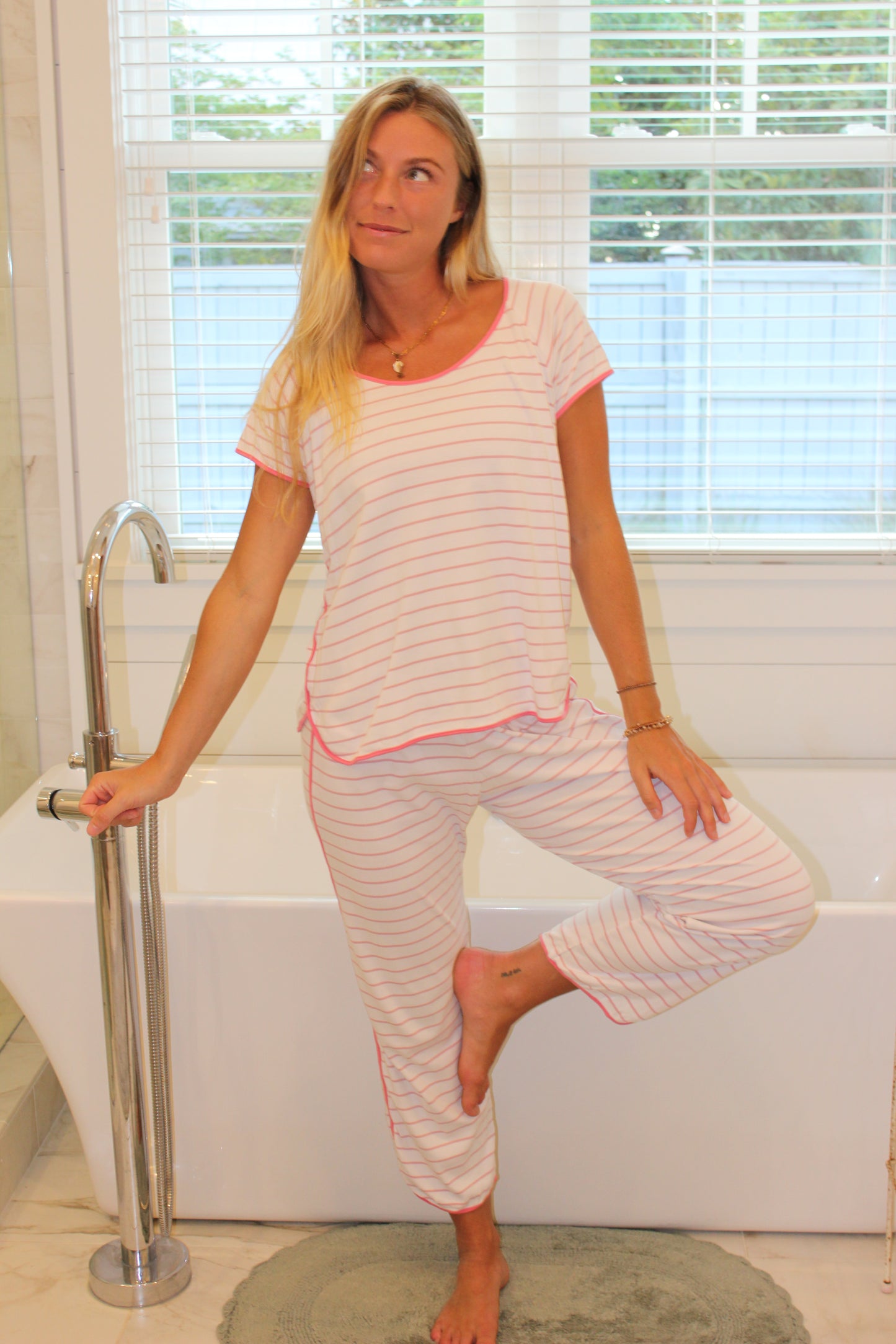 Lake |  Pant + Short Sleeve PJ Set, M