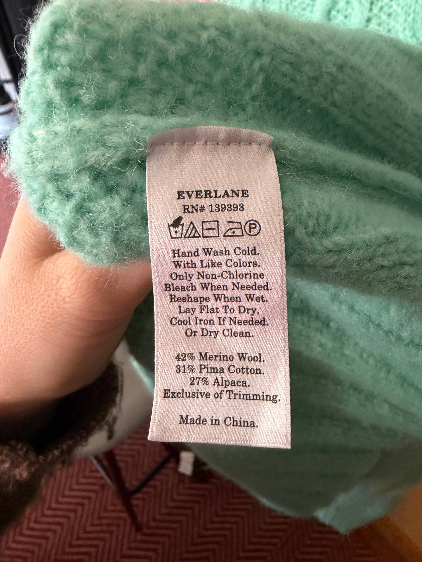 Everlane | Chunky Wool Cotton Alpaca Sweater, L