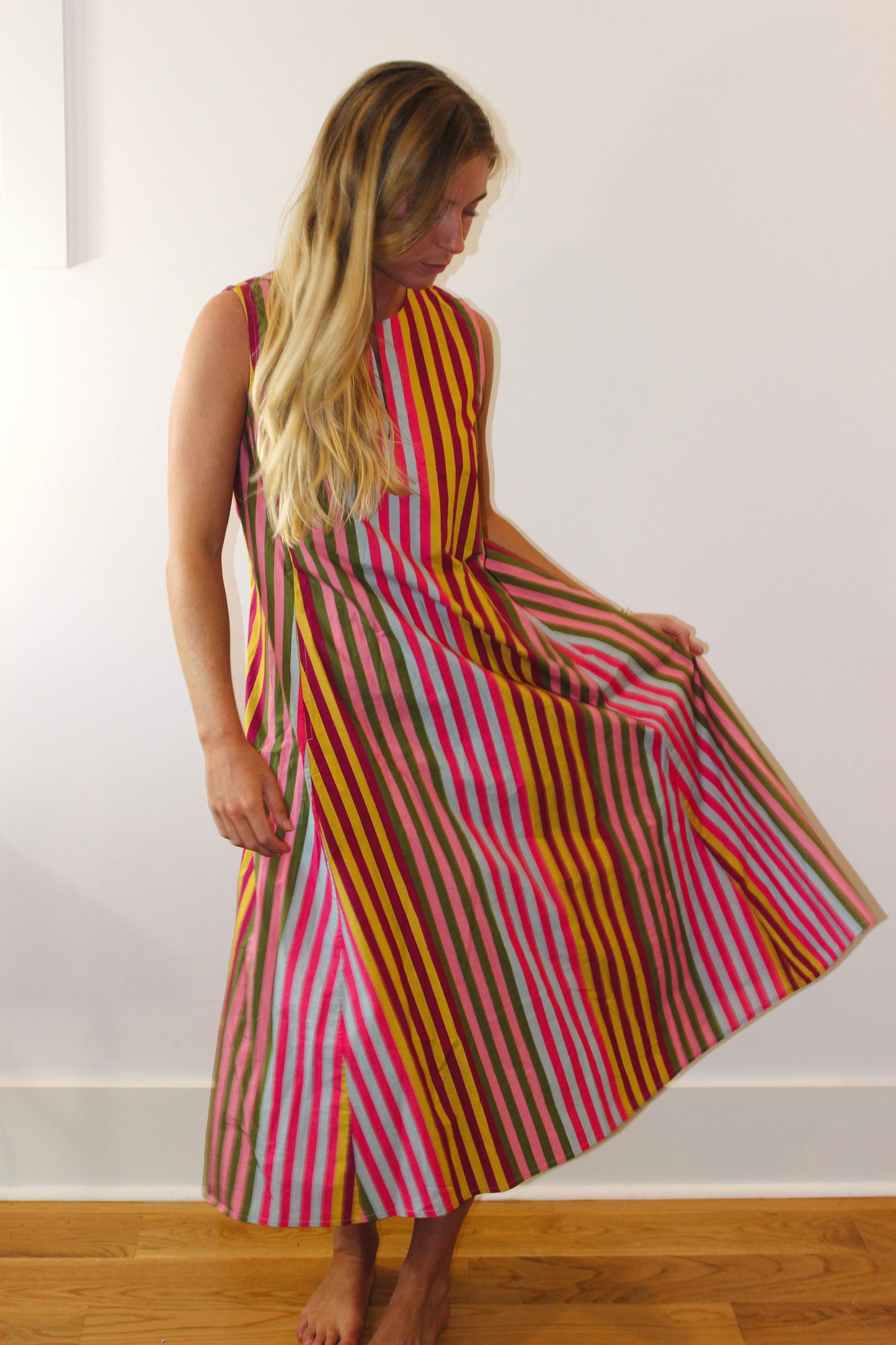 Livro | Striped Midi Dress, S