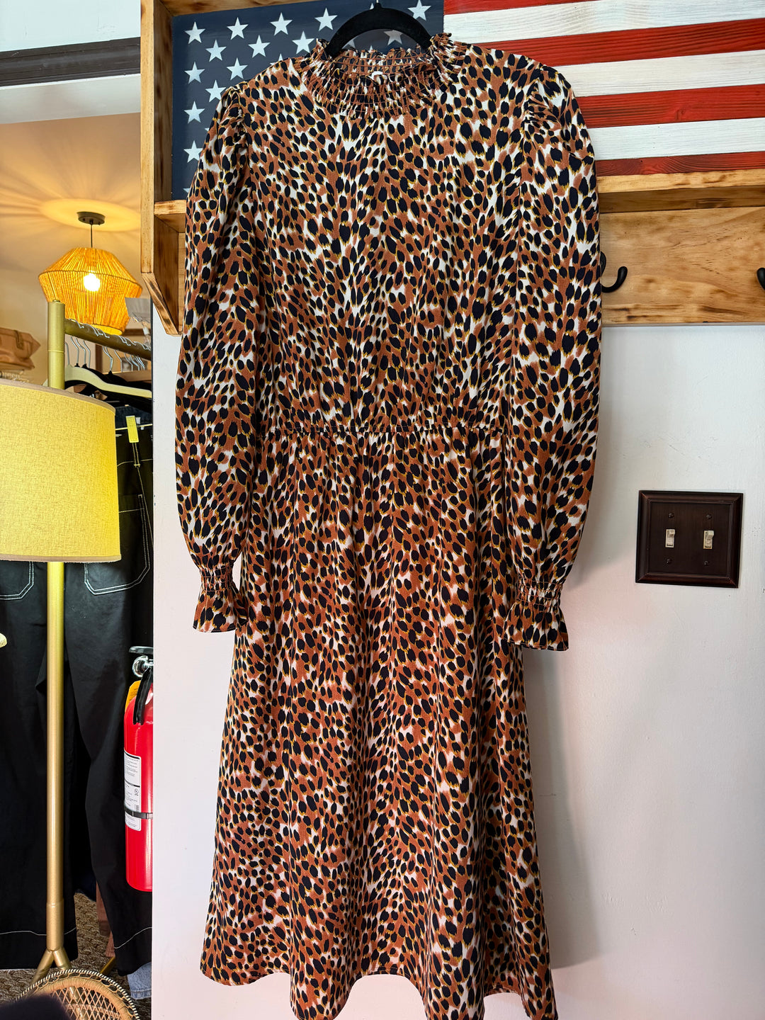 THML | Leopard Print Dress, L