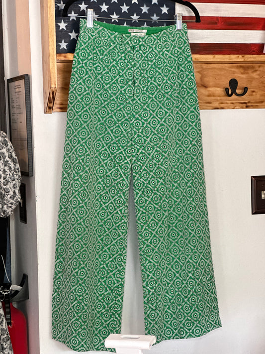 Scotch & Soda | Green Embroidered Patterned Pants
